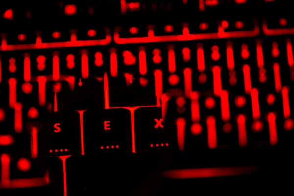 sex keyboard black and red